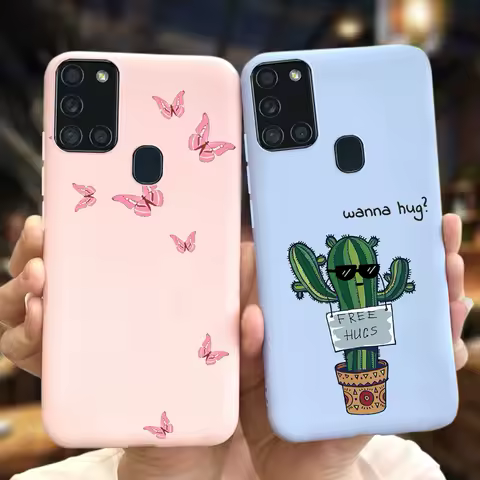 Case For Samsung A21S Case Phone Cover Silicon Soft Cactus Back Cover for Samsung Galaxy A21S Coque A 21S A217 A21 S 6.5" Bumper
