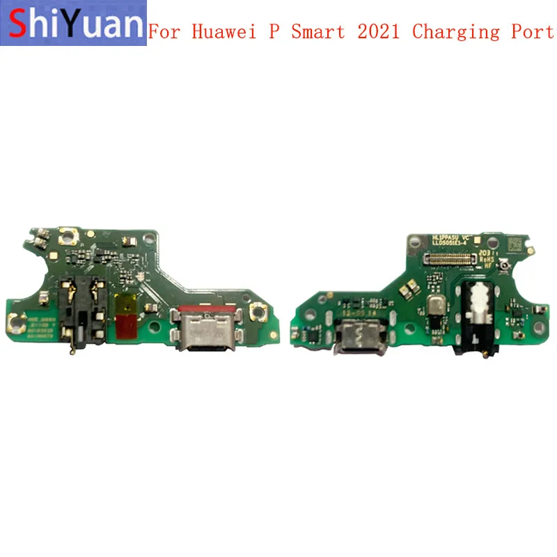 Original USB Charging Port Connector Board Parts Flex Cable For Charging For Huawei P Smart 2021 USB Board Replacement Part