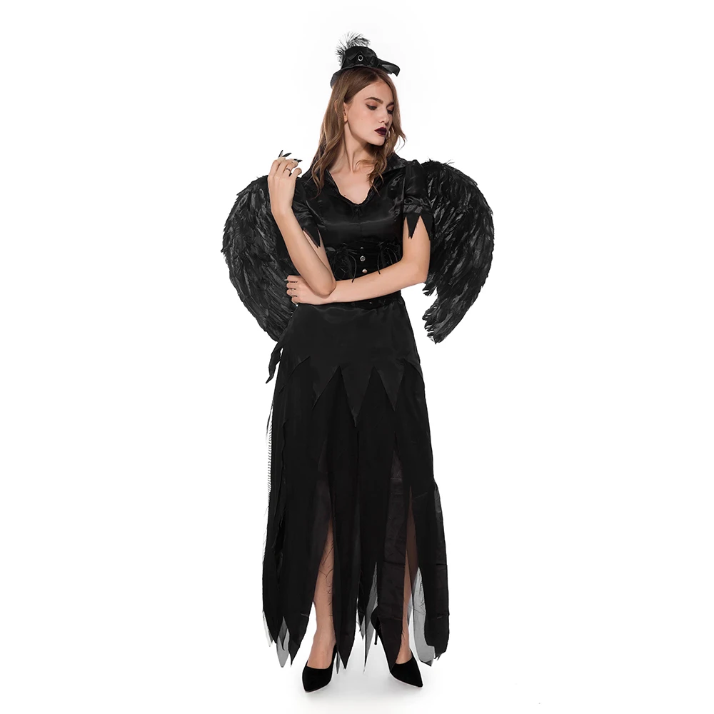 Sexy Dark Angel Cosplay Kostüm Frauen Halloween Rolle Spielen Engel Cosplay Phantasie Party Kleid Up Karneval Fantasia Outfit