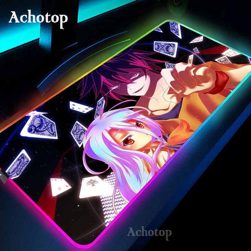 

Игровой коврик для мыши No Game No Life с аниме, компьютерный коврик для мыши, большой коврик для мыши RGB, игровой коврик для мыши, большой коврик для мыши, настольный игровой коврик для ПК.