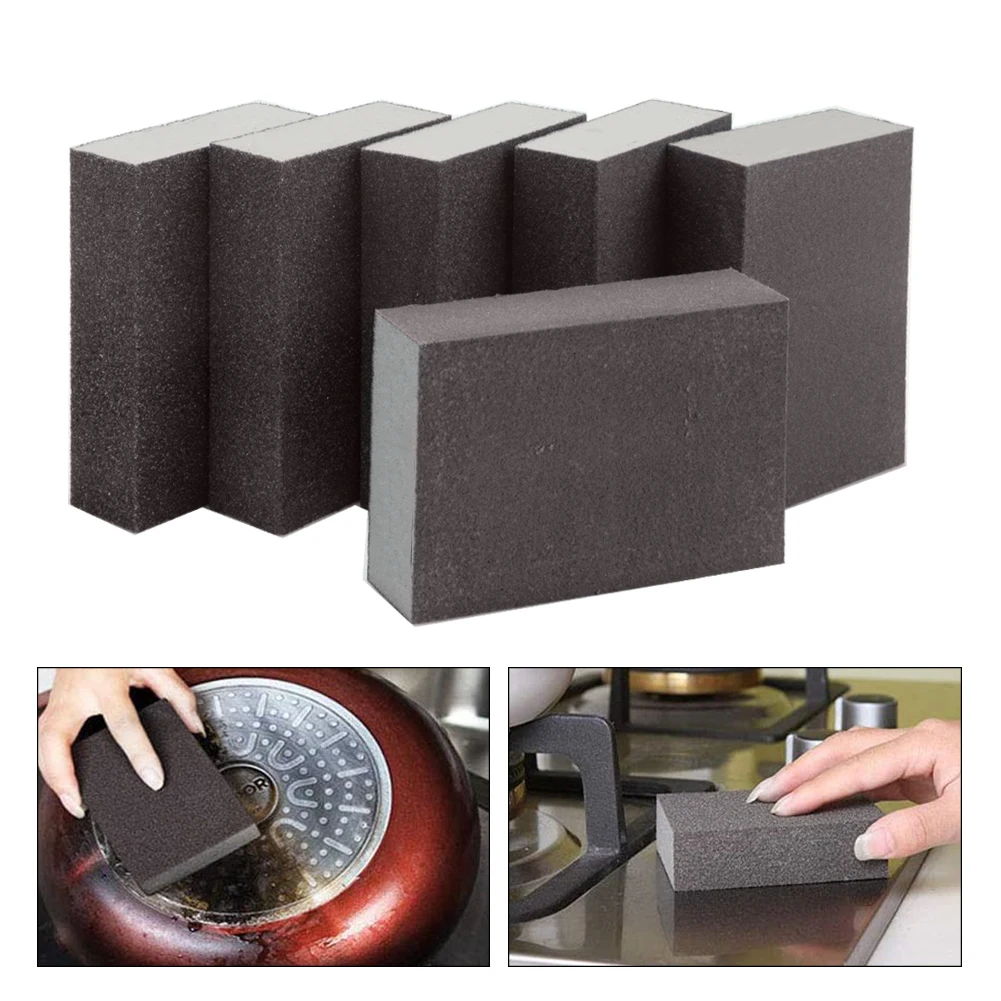 Sponge Wet Block Emery Pad 120 180 240 320 600 1000 Grit Medium Flexible Dry Abrasive Drywall Polishing Kitchen Cleaner Sanding