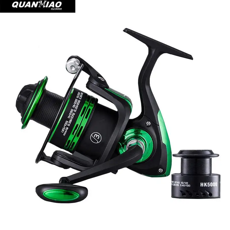 QuanMiao Metal Spool Spinning Reel Spinning Fishing reel Free spare line cup Spare Spool Left / right hand fishing wheel