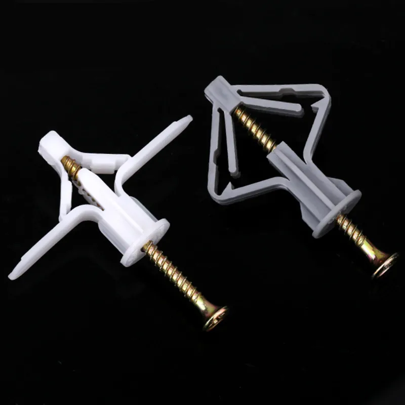 Plaster Board Plastic Expansion Anchor Bolt PortableAirplane Butterfly Shape Expansion Tube Screw Self-tapping Expansion Plug