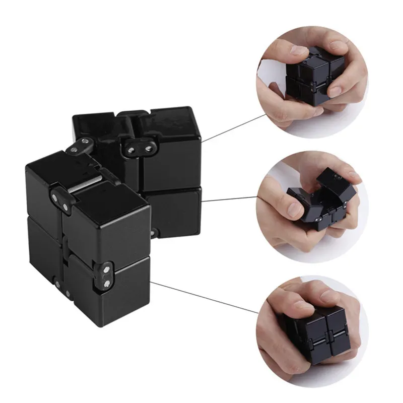 High Texture Infinity Cube Anti Stress Magic Cubes Aluminum  Professional Competition Speed Puzzle Adult Decompression Toys