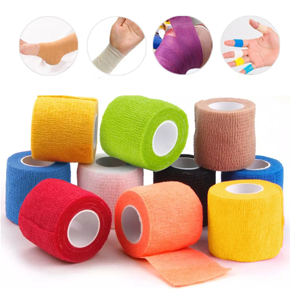 4.5M Colorful Elastic Bandage Waterproof Self Adhesive Bandage Breathable Medical Sports Wrap Tapes For Knee Finger Ankle Palm