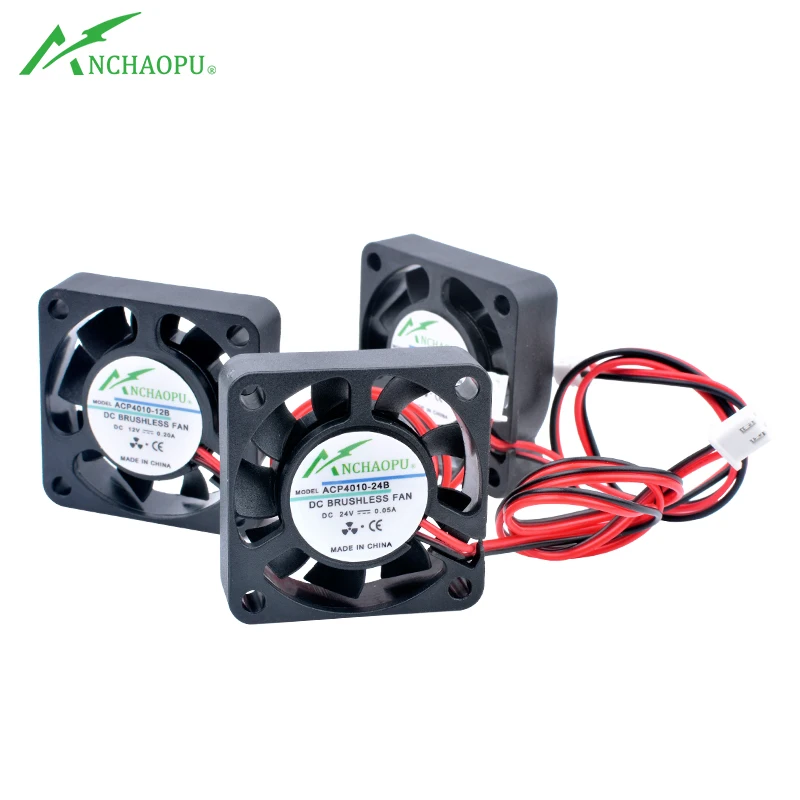 

ACP4010 4cm 40mm fan 40x40x10mm DC5V 12V 24V Small cooling fan for 3D printer with North and South Bridge heat sink