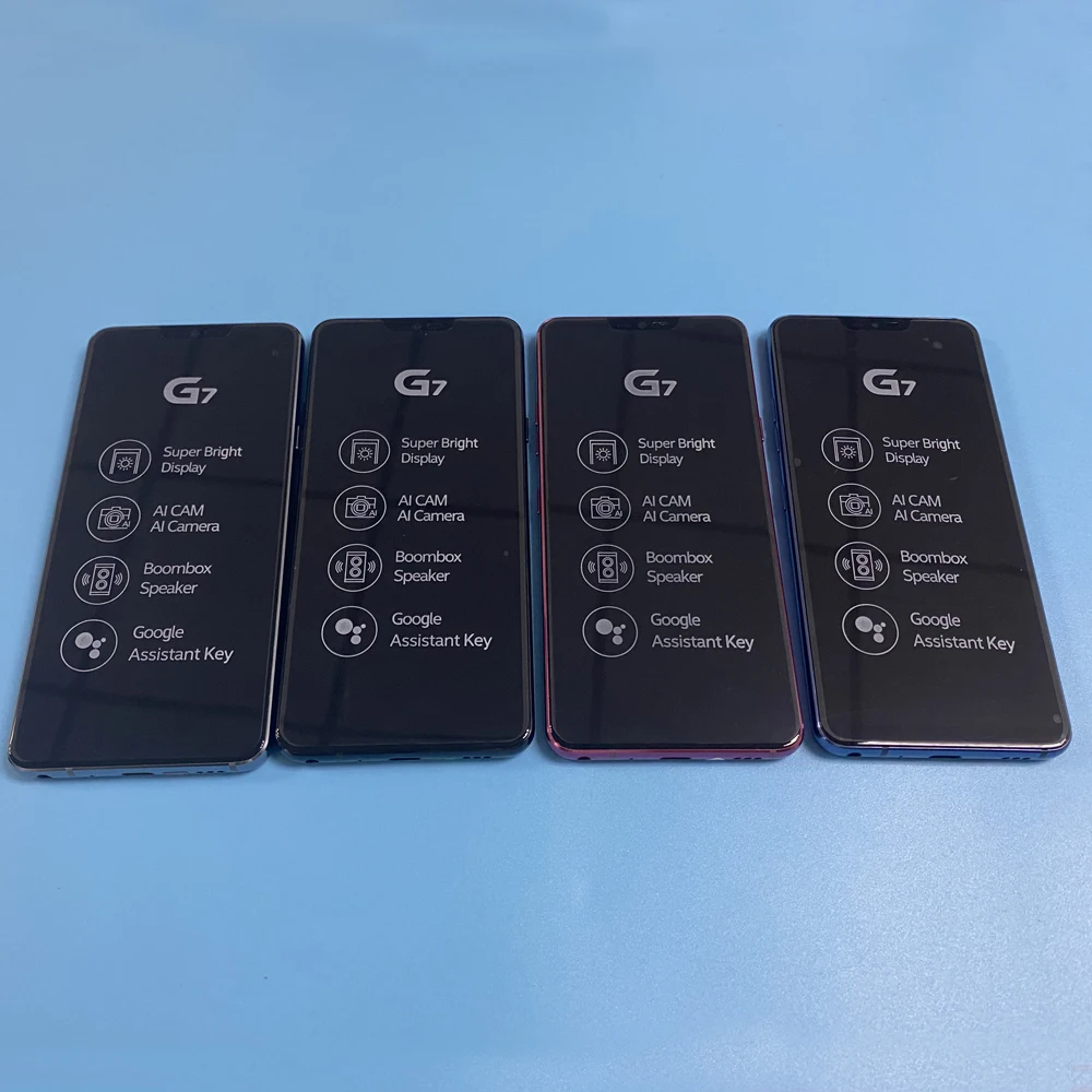 LG-G7 thinq 4g lte携帯電話、ロック解除された携帯電話、デュアル16MPカメラ、snapdragon 845、Android、6.1インチ、g710n、g710vm