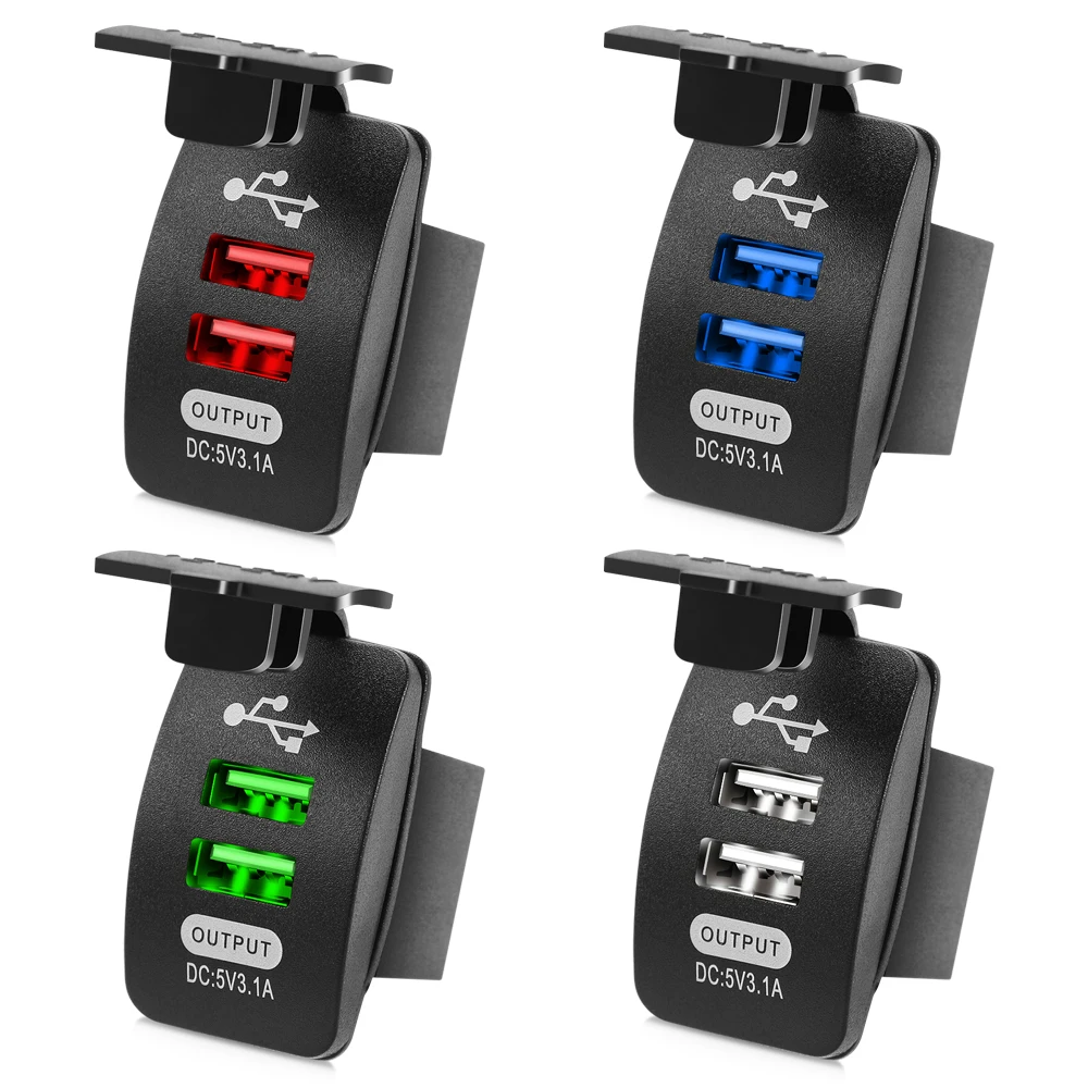 Car Charger Waterproof Dual USB Ports For OPEL Astra Zafira Frontera Omega Vectra Signum Tigra