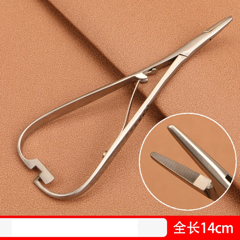 1pcs Dental Orthodontic Needle Holder Standard 14cm Extra Fine Beak Forceps Pliers Surgical Instrument for Dental Clinic