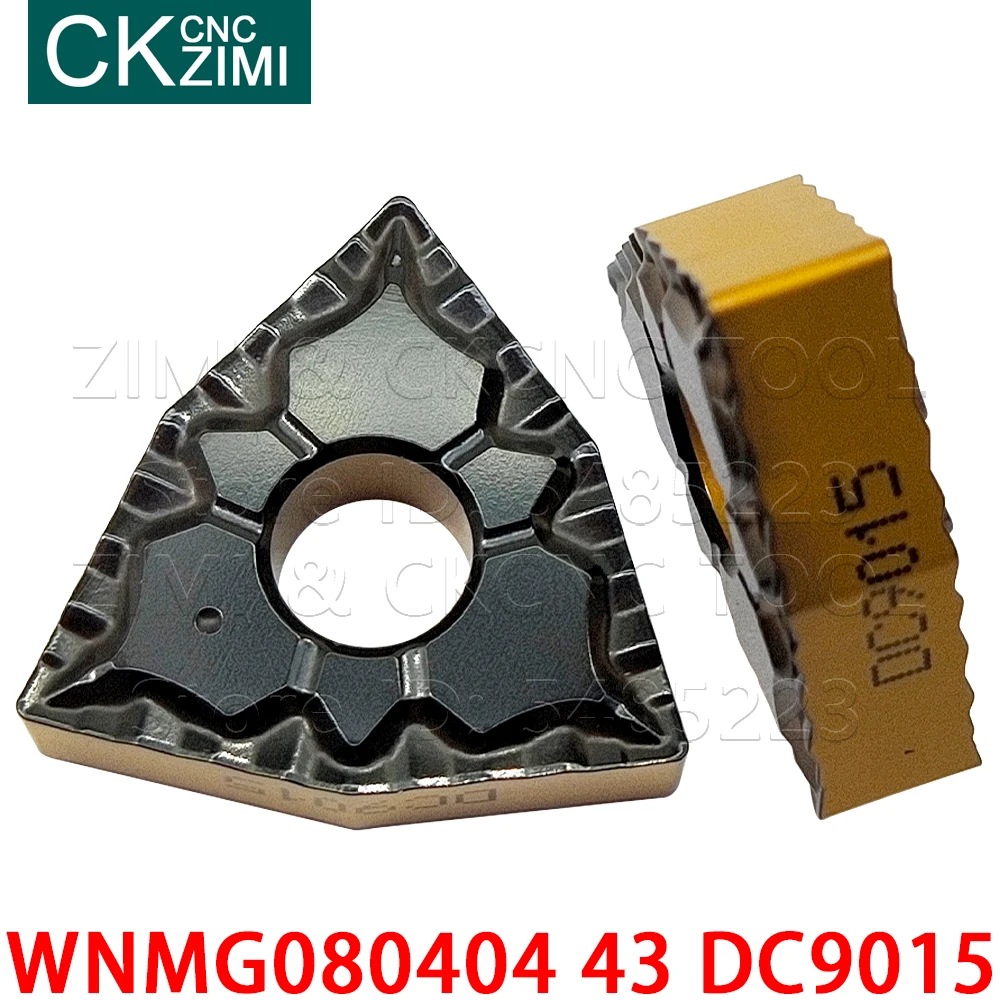 10PCS WNMG080404 43 DC9015 WNMG 080404 Carbide Inserts External Turning Tools CNC Mechanical Metal lathe Cutter Tools for steel