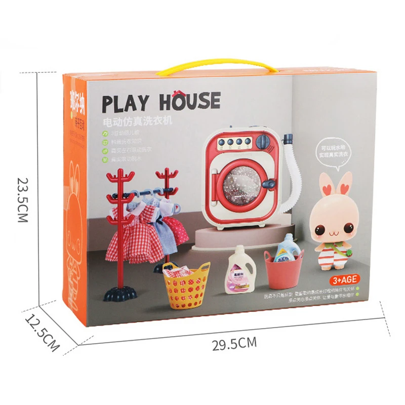 Con Trống Của Máy Giặt Đồ Chơi Bộ YY6011 Mô Phỏng Đầu Giáo Dục Đồ Chơi Đa Chức Năng Quay Nước