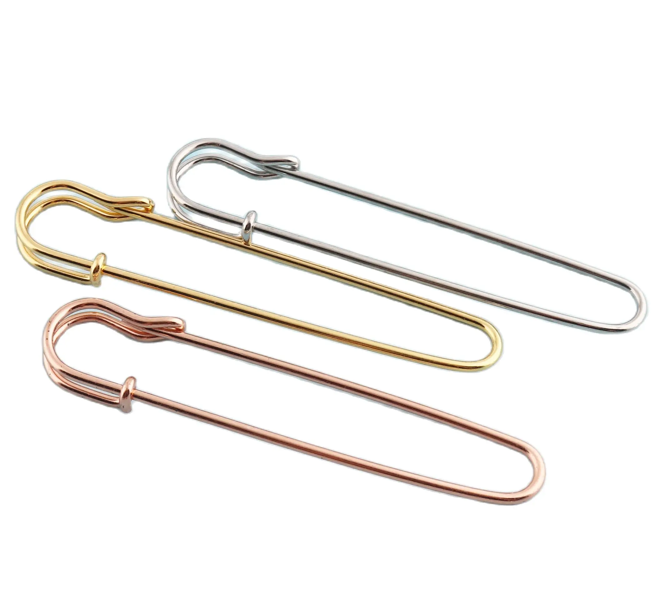 Jumbo Safety pins 85mm Large Rose Gold Safety Pins Craft Findings Metal Brooch Safety Pins DIY Sewing Tools