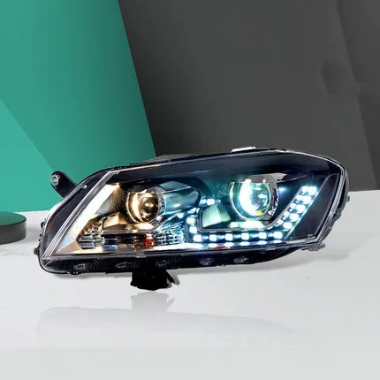 

Osmrk HID LED headlight assembly angel eye daytime running light with turn signal for Volkswagen passat b7 2012-2015