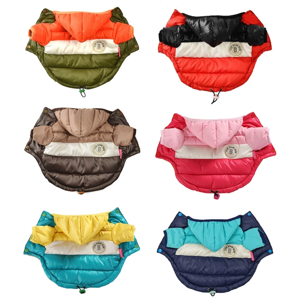 Large Pet Clothes Dog Jacket For Dogs Warm Hooded Waterproof Coat For Small Medium Dog French Bulldog Chihuahua Pet Clothing