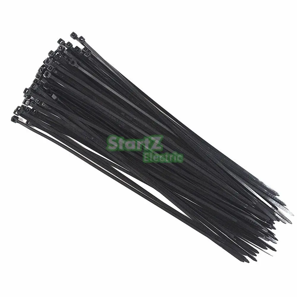 250 قطعة 500 قطعة/الحقيبة 5X (150,200,250,300,350,400 ،) ملليمتر الذاتي قفل الأسود Nylon66 سلك كابل البريدي العلاقات. العلاقات كابل SGS معتمد