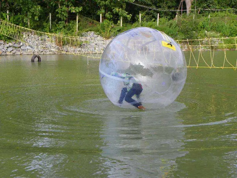 

New Human Hamster Ball Inflatable Water Walking Ball Rental 2M Dia Water Balloon Clear Zorbing Ball Inflatable Roller Wheel PVC