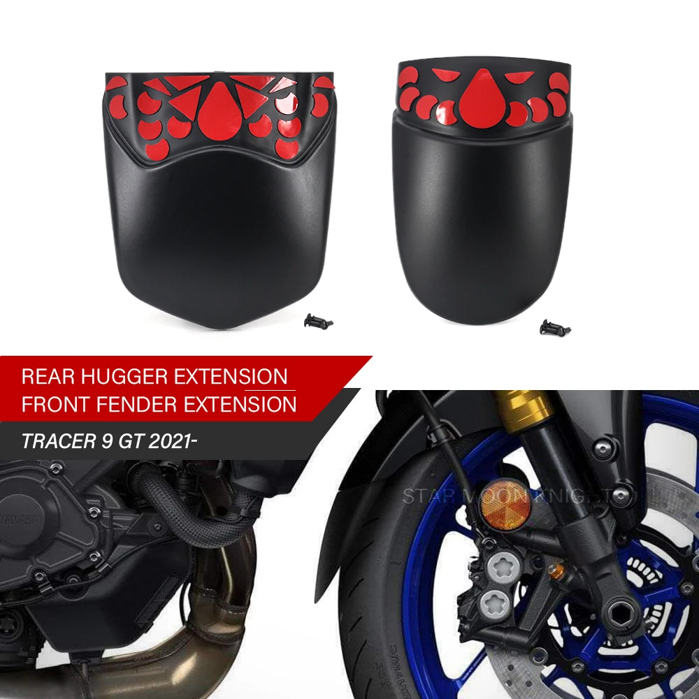 

For Yamaha Tracer 9 GT Tracer9 2021 - Motorcycle Accessories Front / Rear Fender Mudguard Extender Hugger Extension Refit