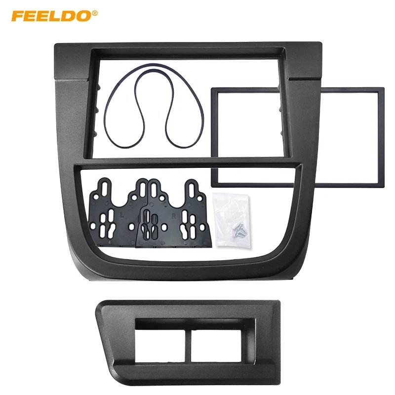 

FEELDO Car 2DIN Radio Fascia Frame For VOLKSWAGEN Gol G5/Voyage/Saveiro Stereo Dash Panel Plate Frame Installation Mount Kit