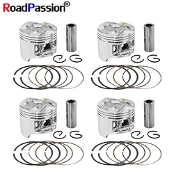 4sets Motorcycle Cylinder Bore STD~+100 Size 48.5 48.75 49 49.25 49.50mm Piston Rings Full Kit For HONDA CBR250RR CBR22