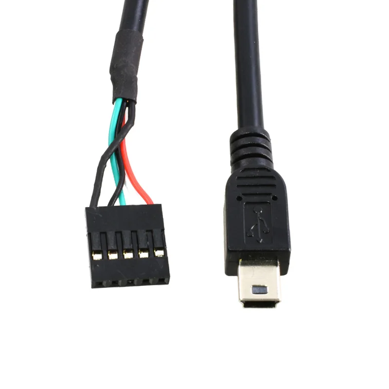 15cm/30cm/50cm Mini USB 5Pin Male to Dupont 5 Pin Female Header Motherboard Adapter Cable