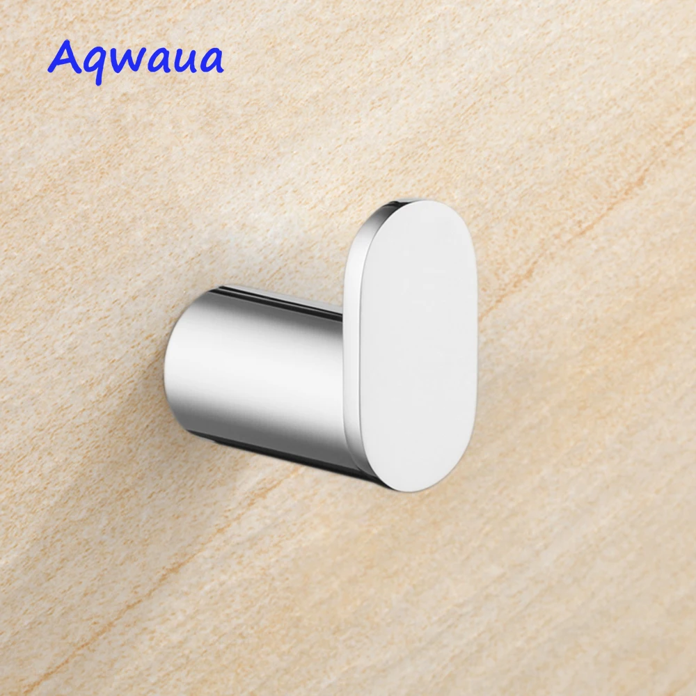 Aqwaua Single Towel Hook Brass Robe Hook Nice Design Wall Hanger Bathroom Accessory 100% Copper