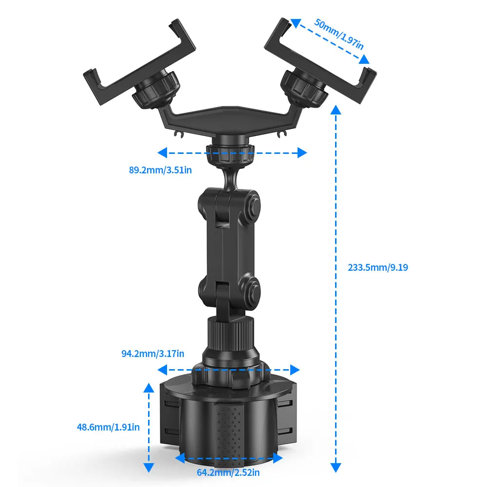 [Upgraded Version] Cup Holder Phone Mount,Miracase Long Neck Never Shake Car Cup Phone Holder Cradle Car Mount for iPhone 12/12