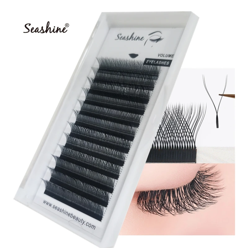 Seashine YY Shape Lash Fluffy Individual Eyelash Extensions Natural Soft Lash Wholesale Eyelashes Supplies