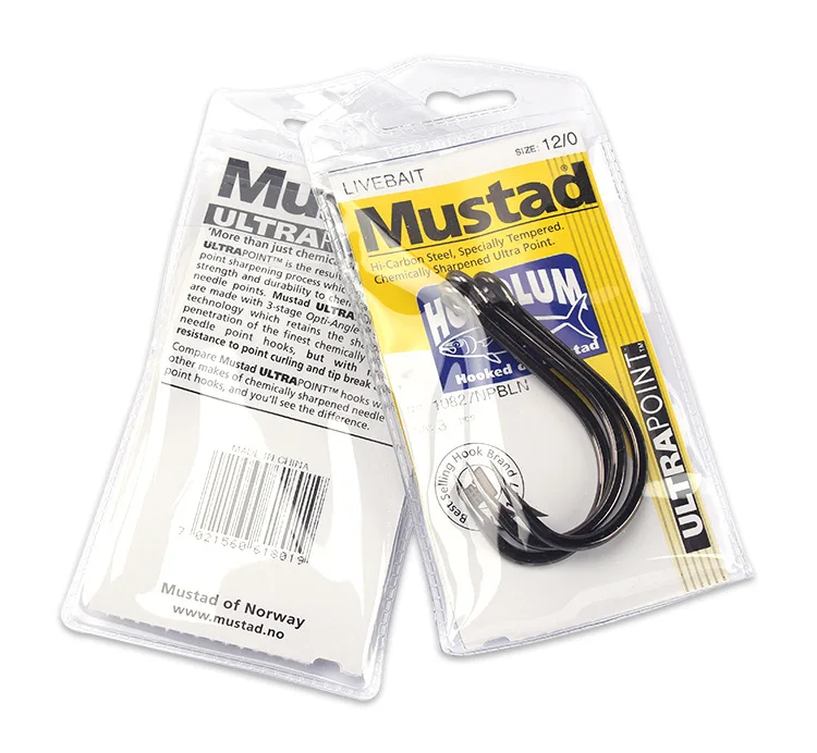 Mustad Norway Origin Sea Fishing Hook Super Power Big Size Hoodlum Fish Hooks,1#-12/0#,10827NP-BN