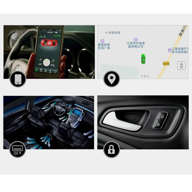 Dispositivo de arranque inteligente de una tecla, sistema de arranque sin llave, Control de teléfono móvil, para Mitsubishi Pajero, V97, V93, V87