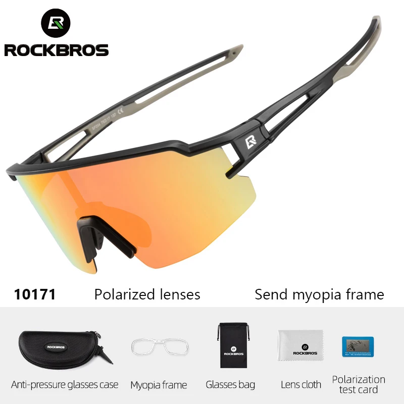 Okulary rowerowe ROCKBROS spolaryzowane okulary sportowe UV400 okulary rowerowe gogle męskie damskie rowerowe gogle do biegania Mtb