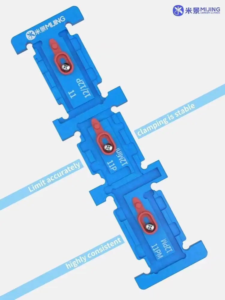 Supporto di bloccaggio per la riparazione della batteria del dispositivo di montaggio flessibile della batteria MIJING per iPhone 11, 12 Pro Max, Kit manicotto di saldatura