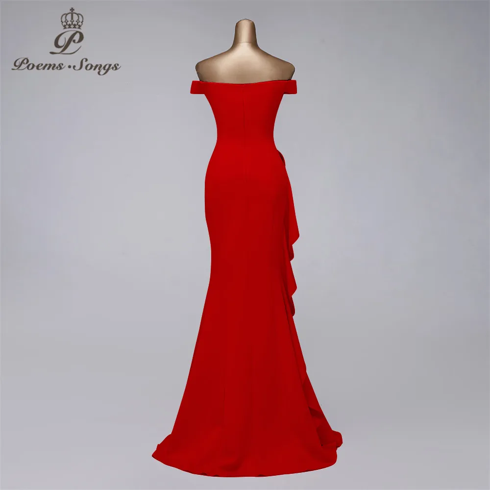 Beautiful Boat Neck evening dresses party dresses women evening gowns long vestidos elegantes candy color new style prom dresses