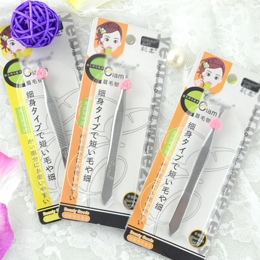 1Pc Trimming Eyebrow Clips Stainless Steel Eyebrow Tweezers Flat/Oblique Head Eyebrow Trimmer Hair Removal Beauty Makeup Tools