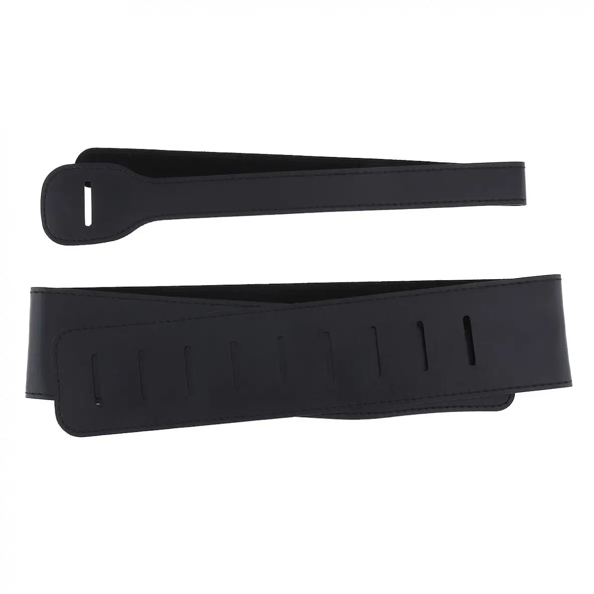 Correa de guitarra ajustable, cinturón de cuero PU, acústica, bajo eléctrico, accesorios de instrumentos musicales, 110-130cm de longitud