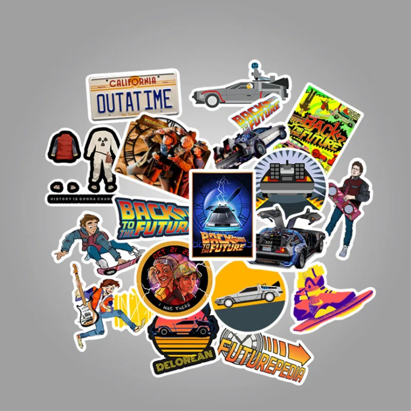 10/30/50pcs American Science Fiction Back To The Future Graffiti Stickers Snowboard Laptop Luggage Fridge Car Decal Home