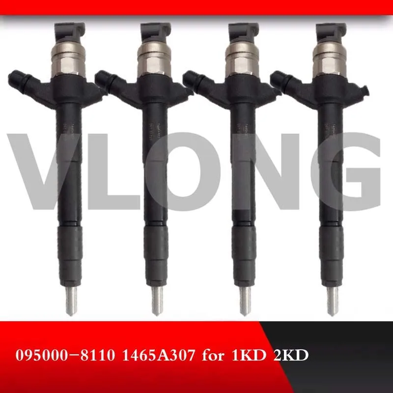 

095000-8110 Common Rail Injector 1465A307 23670-0L030 095000-5760 9709500-811 For Mitsubishi Pajero 4M41 Engine 1KD 2KD Pump