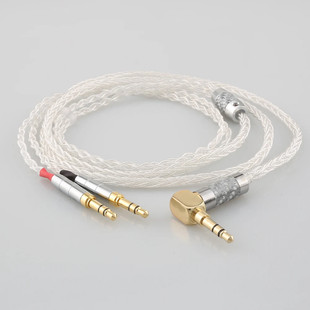 HiFi 99% Pure Silver 8 Core Headphone Earphone Cable For Focal Clear Elear Elex Elegia Stellia earphone headset