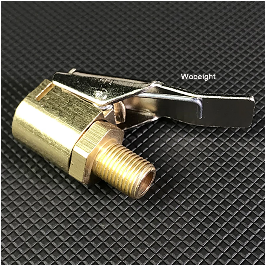 Wooeight 1Pc 8mm Car Truck Auto Brass Tyre Wheel Tire Air Chuck Inflator Pump Valve Clip Clamp Connector Adapter Brass Clamp