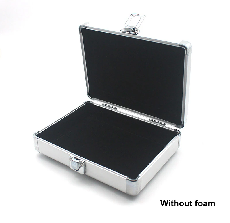 Tool Box Aluminum Case Suitcase Instrument Equipment File Box Cosmetic Case Toolbox with Sponge 200*150*50mm