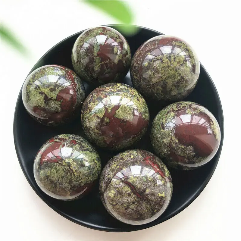 Dropshipping 1 Piece Natural Dragon Blood Stone Quartz Crystal Sphere Ball Healing Decoration Natural Quartz Crystals Lucky Ball