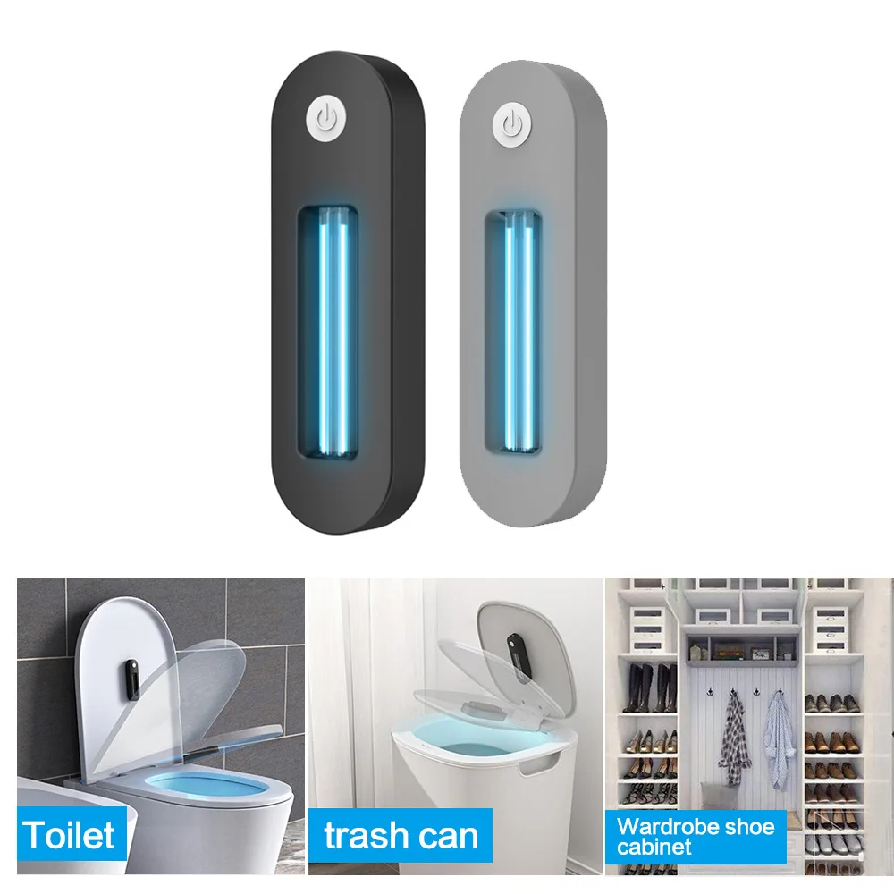 USB Charging Toilet Sanitizer Disinfection Germicidal Lamp UV light Sterilizer with Rechargeable Battery For Home