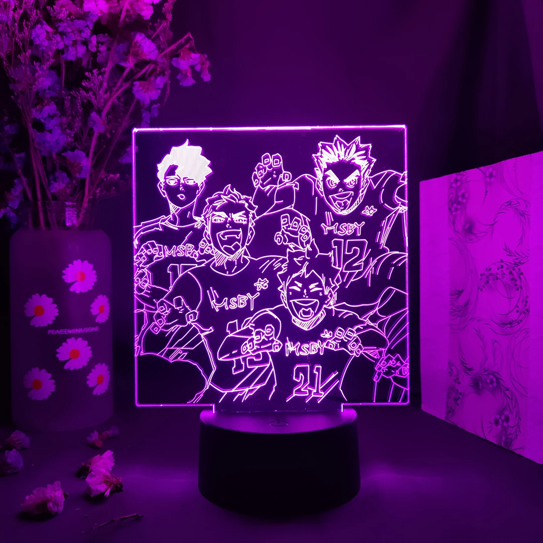 

MSBY Lineart Lamp Lovely Bedroom Decorative Nightlight for Anine Fans Room Collection Space Lighting Gadgets