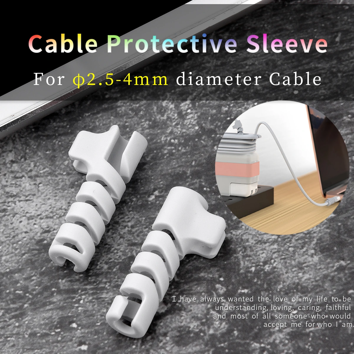 Date Cable Protector for Apple X Spiral Data Cable Protective Cover for Huawei P20 Macbook VIVO XIAOMI Charging Cable Organizer