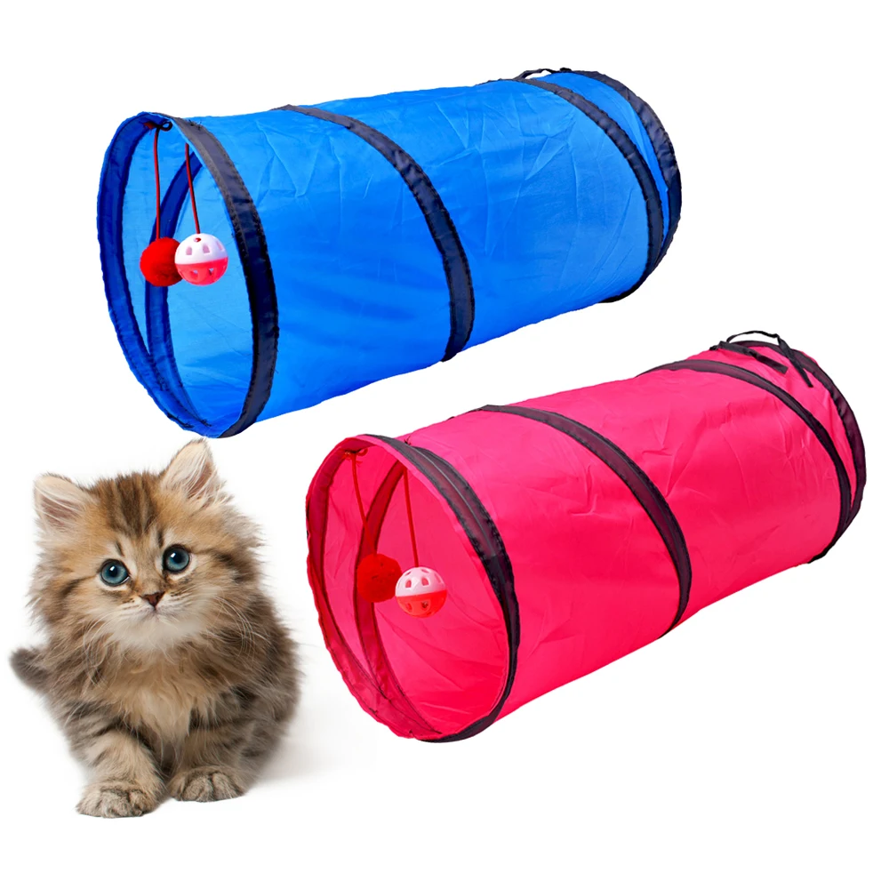 

Foldable Cat Tunnel Toy Cats Teaser Tube Interactive Toys Cats Products For Kitten Puppy Pet Indoor Outdoor Tunnel Pet Supplies