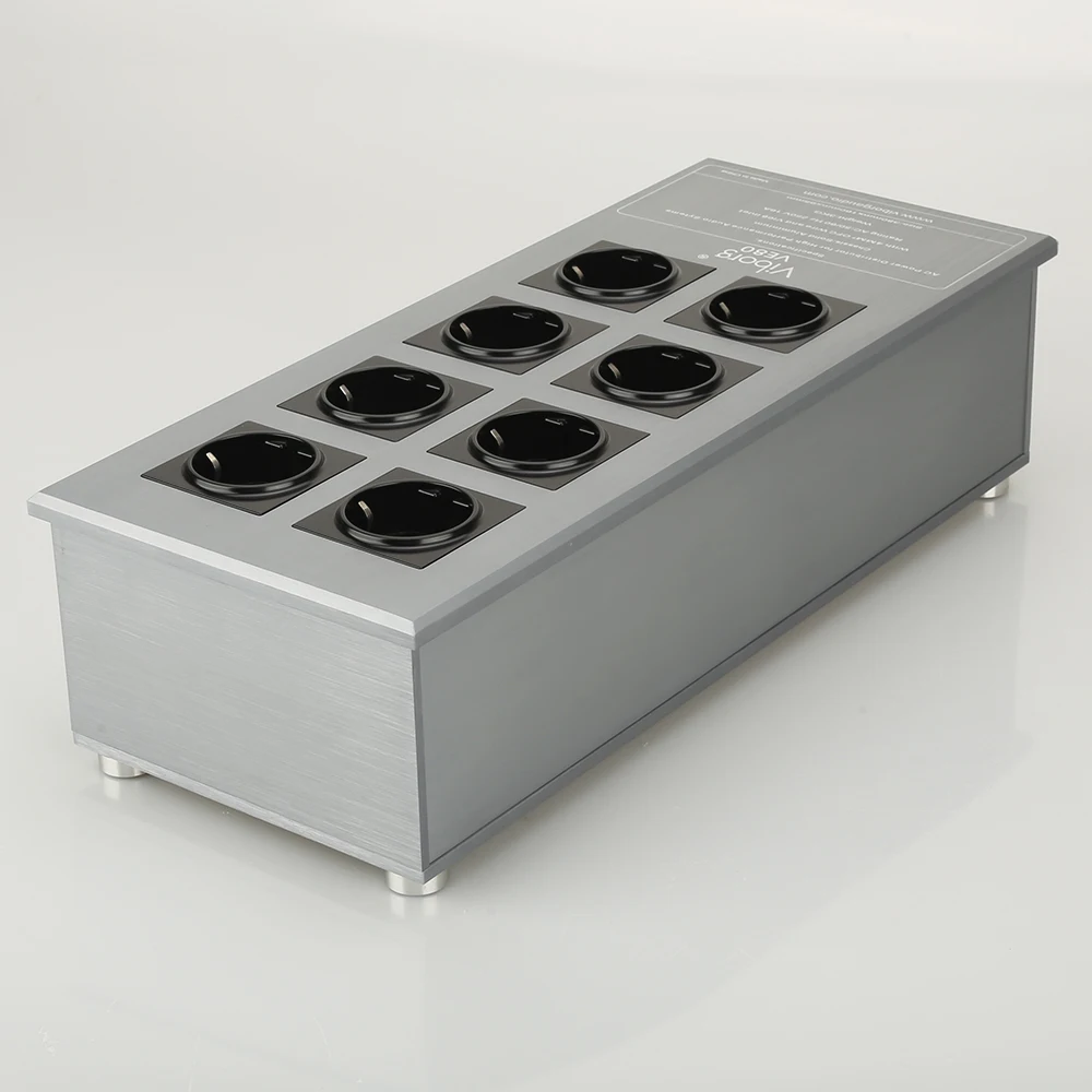 Viborg VE80 HiFi Power Filter Anlage Schuko Buchse 8 Möglichkeiten AC Power Conditioner Audiophile Power Purifier mit EU Outlets