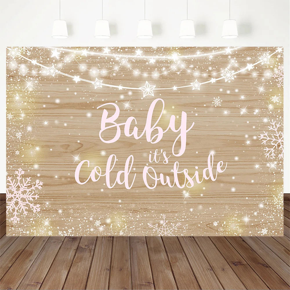 Chá de bebê natal madeira fotografia fundo festa madeira backdrops natal é frio fora decoração photocall