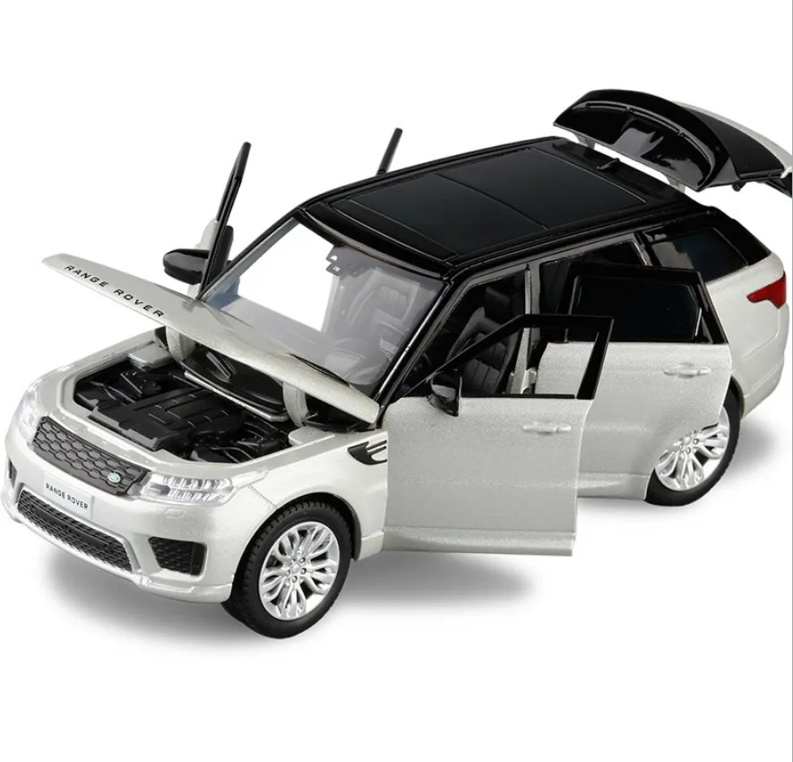 1:32 Alloy Car Land-Rover Model 6 doors Range Rover Sports Car Model Sound and Light Back Children Toys Favorite for Boy