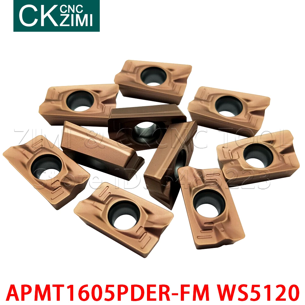 APMT1605PDER-FM WS5120 Inserto In Metallo Duro APMT 1605 PDER FM Temprato Tornio CNC Lama di Fresatura Inserto Utensile Da Taglio per acciaio Temprato fresa cnc legno