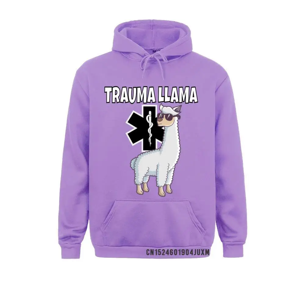 Cute Men Sweatshirts Funny Trauma Llama EMT Design First Responder Gift Pullover Hoodie Hoodies Mother Day Clothes