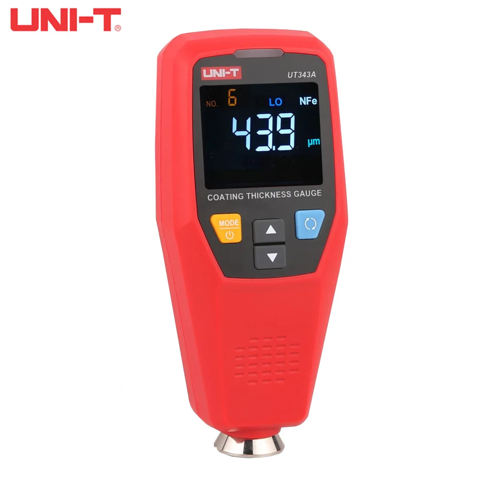 UNI-T UT343A Auto Thickness Gauge Auto Paint Film Thickness Gauge Manual Ultra-precision 0.1 micron/0-1750 Fe&NF metal detector